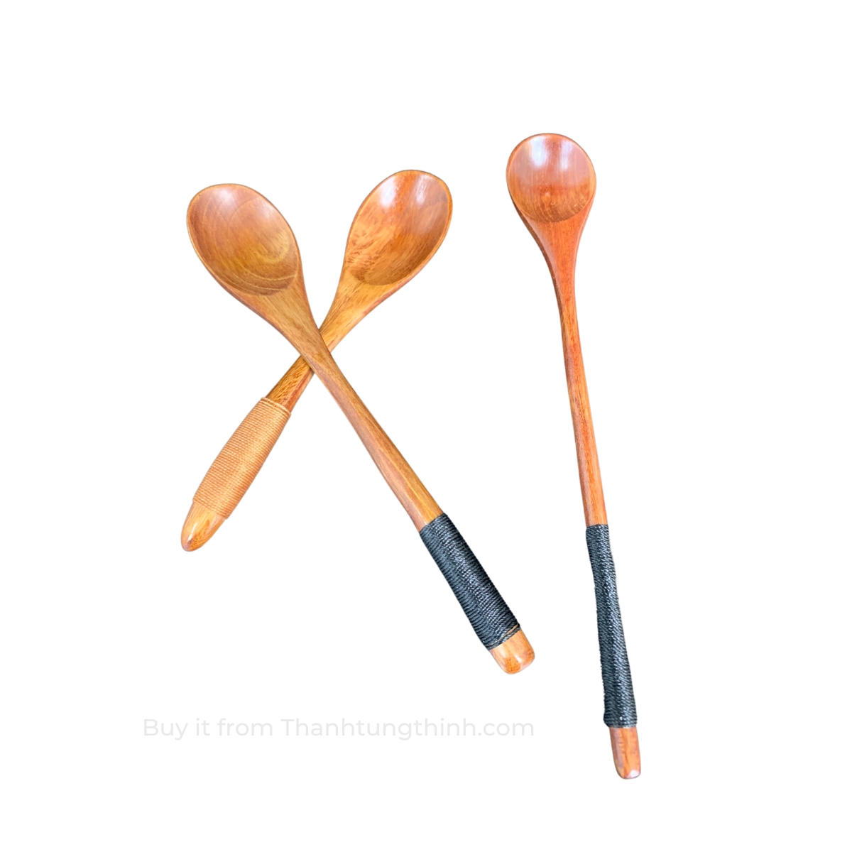 The High-End Large-Sized Wooden Spoon with A Rope Handle - Image 3