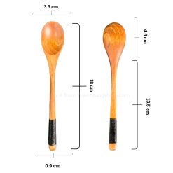 Alternative view of The High-End Large-Sized Wooden Spoon with A Rope Handle