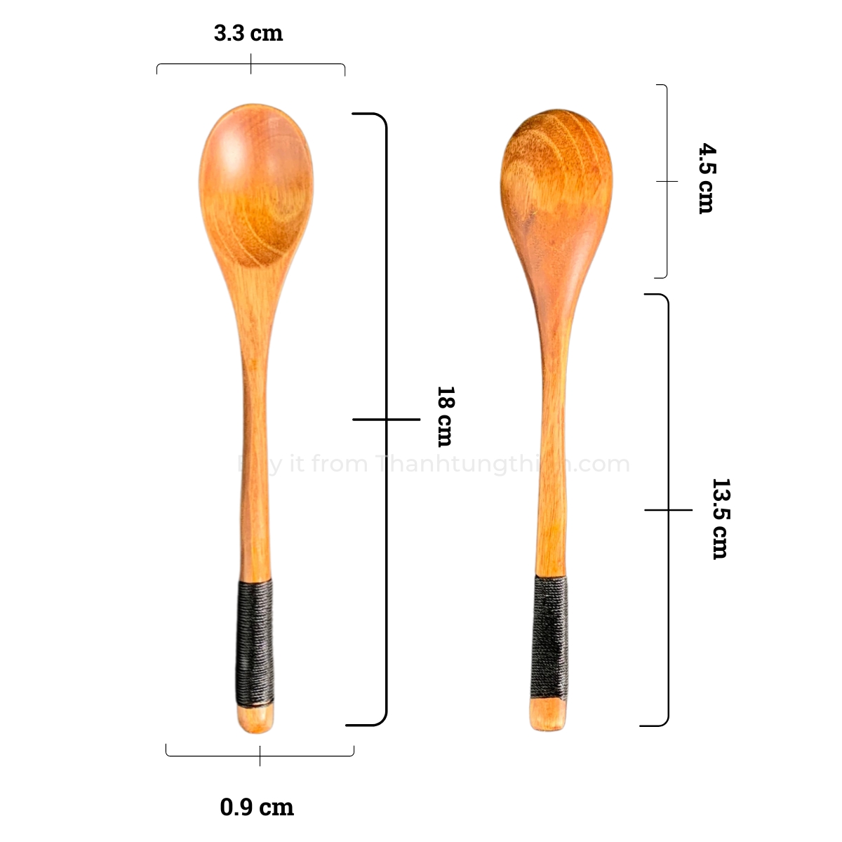 The High-End Large-Sized Wooden Spoon with A Rope Handle - Image 2