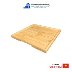 Convenient Two-Compartment Square Wooden Tray Thanh Tung Thinh | 01