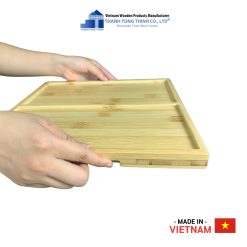 Convenient Two-Compartment Square Wooden Tray Thanh Tung Thinh | 06