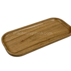 Corner Rectangular Wooden Tray