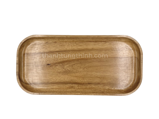 Corner Rectangular Wooden Tray