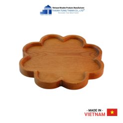 Cosmos Flower Shaped Wooden Tray Thanh Tung Thinh
