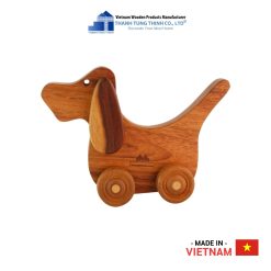 Cute Wooden Dog Toy with Wheels for Kids Thanh Tung Thinh | 03