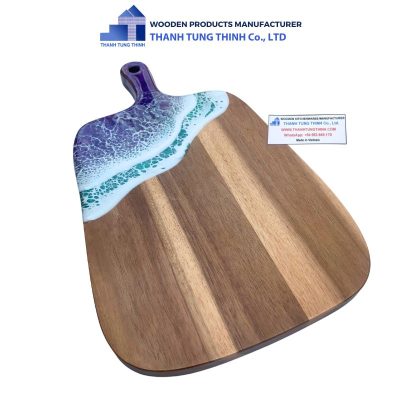 Ocean Wave Epoxy Tray with Handle