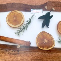 Creative Epoxy Wood Tray with Metal Handles