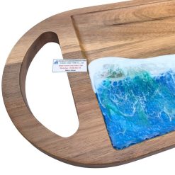 Epoxy Wood Tray with Arc Handle