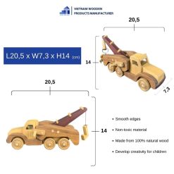 dimensions of wooden toy rescue crane truck