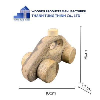 dimensions of wooden mini police car toy