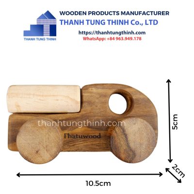 manufacturer dimensions of wooden toy mini truck
