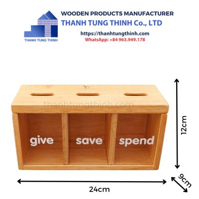 factory dimensions of wooden toy saving box