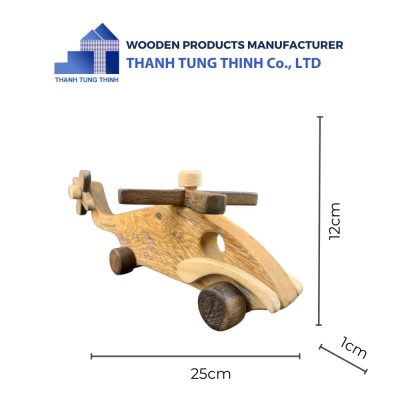 customizable dimensions of wooden toy helicopter