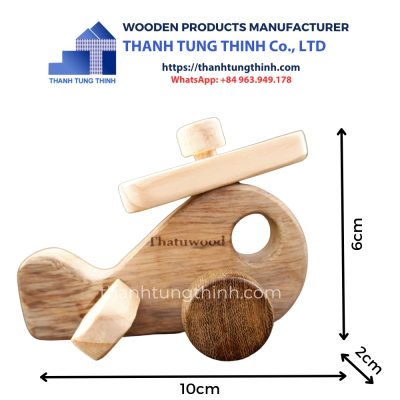 factory dimensions of wooden toy mini helicopter