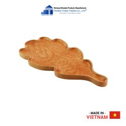 Elongated Leaf Shape Wooden Tray with Handle Thanh Tung Thinh | 02