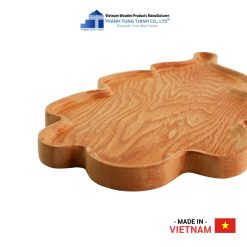 Elongated Leaf Shape Wooden Tray with Handle Thanh Tung Thinh | 04