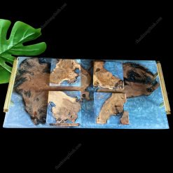 Alternative view of Custom Epoxy Wood Tray Design