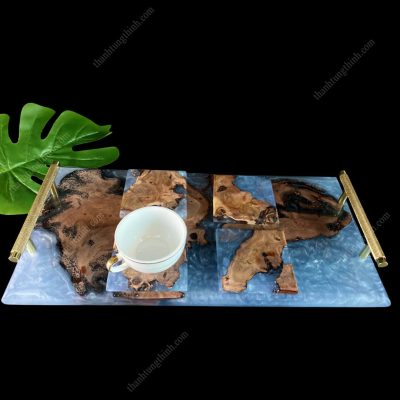 Custom Epoxy Wood Tray Design