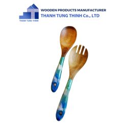 Alternative view of Artisan Wooden Epoxy Spoons
