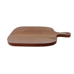 Alternative view of Fan-Shaped Wooden Cutting Board with Handle