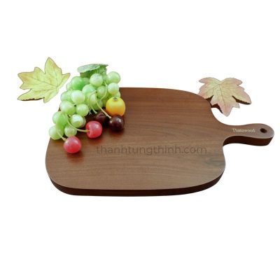 Fan-Shaped Wooden Cutting Board with Handle