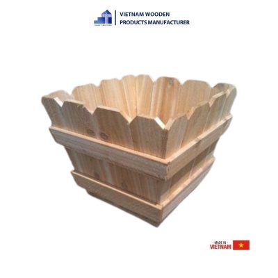Unique Wooden Flower Pot