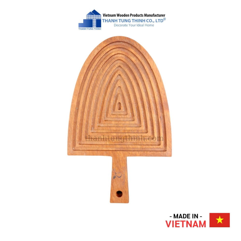 Fluted Triangular Wooden Tray Thanh Tung Thinh | 01