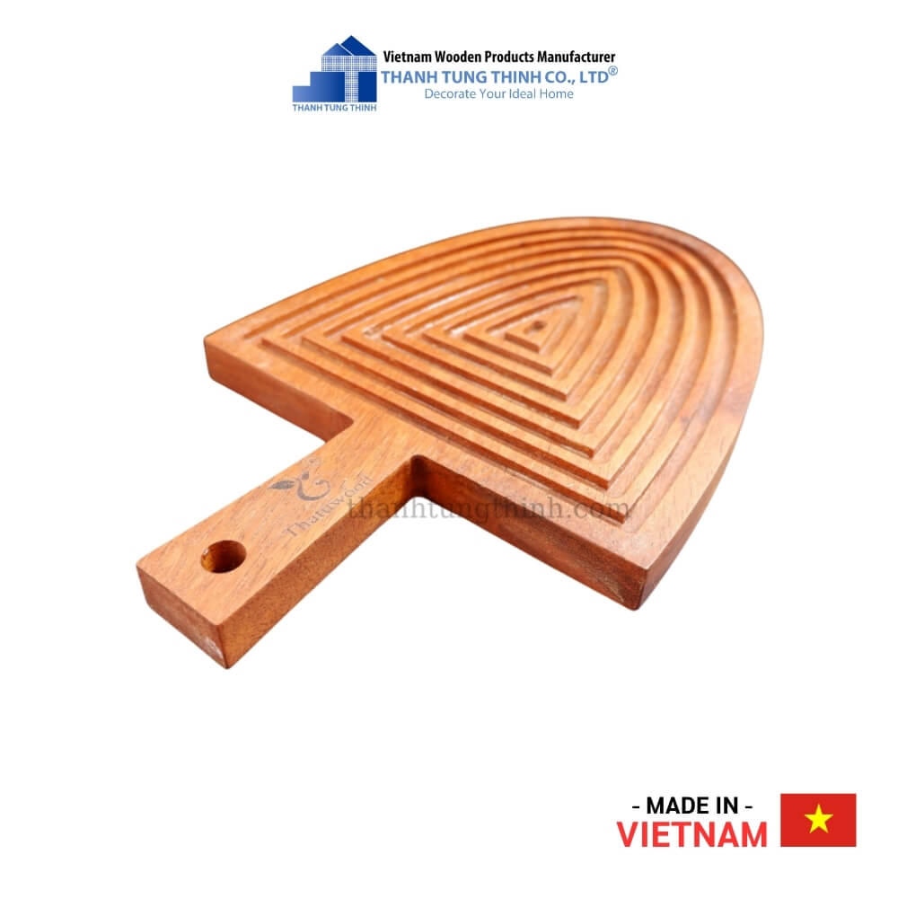 Fluted Triangular Wooden Tray Thanh Tung Thinh | 02