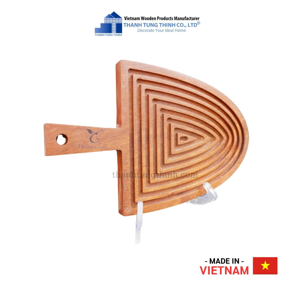 Fluted Triangular Wooden Tray Thanh Tung Thinh | 03