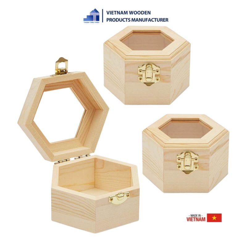 Hexagon Wooden Gift Box