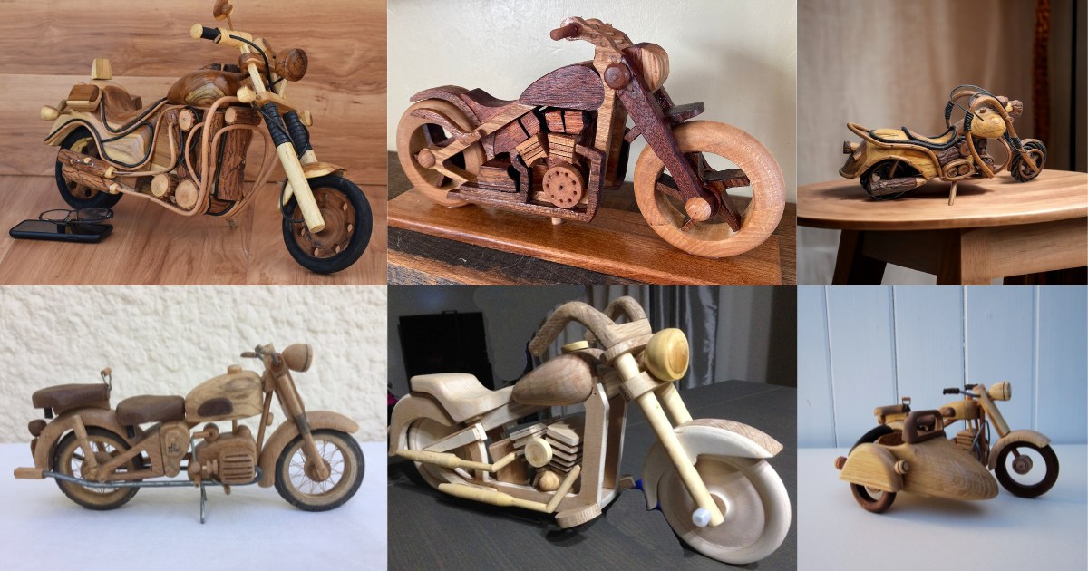 Wooden Motorcycle Models
