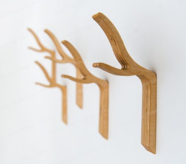 Single Wooden Knob Hangers