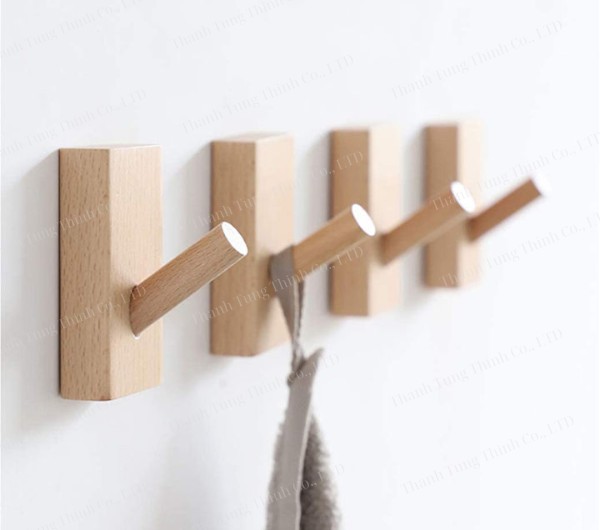Single Wooden Knob Hangers
