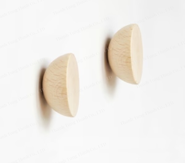 Single Wooden Knob Hangers