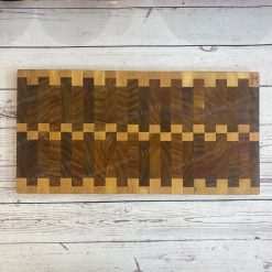 Rectangular Wooden Cutting Board with A Unique Pattern