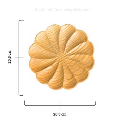 Alternative view of Daisy Flower-Shaped Wooden Tray