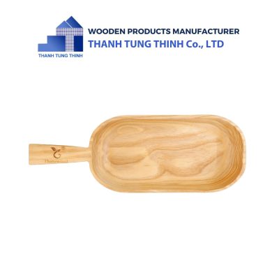 Wooden Tray with Recessed Design and convenient handle