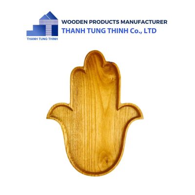 Hand-Shaped Wooden Tray