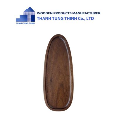 Egg-Shaped Wooden Tray