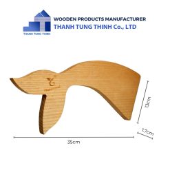 Mermaid Tail-Shaped Wooden Tray