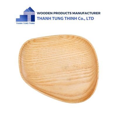 Rock-Shaped Wooden Tray