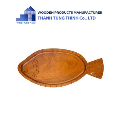 Fish-Shaped Wooden Tray