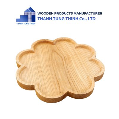 Cosmos Flower-Shaped Wooden Tray