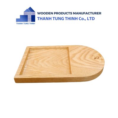 Rectangular Wooden Tray with Rounded Top
