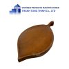 Leaf-Shaped Walnut Wooden Tray