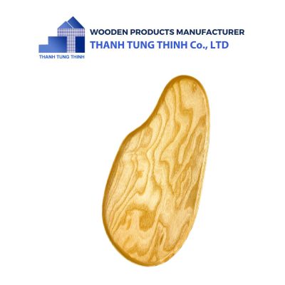 Partially Curved Wooden Tray
