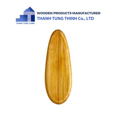 Long Egg-Shaped Wooden Tray