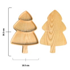 Alternative view of Pine Tree-Shaped Wooden Tray