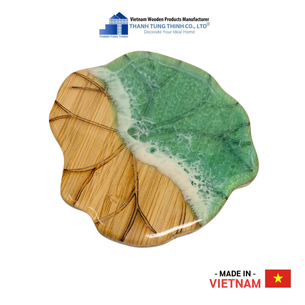 Modern Designed Epoxy Resin wooden coaster for coffeshop Thanh Tung Thinh | 01