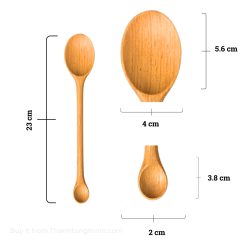Alternative view of Two-Headed Wooden Measuring Spoon